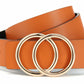CR Womens Leather Belt 1.3" Reversible Casual Jeans Dress