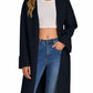 Bloggerlove Women's Black Cardigan Sweater 2024 Fall Oversized Coatigan