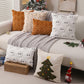 Allorry 2-Pack 18x18 Beige Gingerbread Christmas Pillow Covers Soft Plush Fur