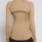 AVGO Womens Running Jacket Full Zip Slim Fit Brown Lightweight Size XS