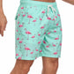 SHEKINI Mens Swim Trunks Quick Dry Compression Lining Pockets Light Green XL