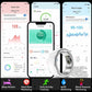 Dulutuxe Smart Ring Fitness Tracker Heart Rate Sleep Monitor White Size 10