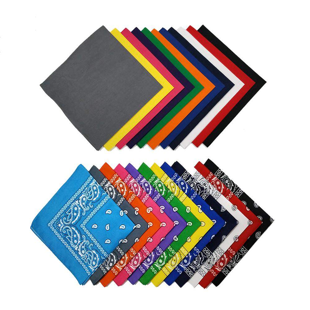 Qraftsy Extra Large Edition Kerchiefs Cotton - Paisley and Solid