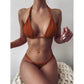 Pink Woman Summer Swimsuit Mini Lace Up Adjustable Bikinis Set Beachwear Top Swimwear Women Swimming Wear Colorful Beach Bathing Suit