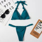 Pink Woman Summer Swimsuit Mini Lace Up Adjustable Bikinis Set Beachwear Top Swimwear Women Swimming Wear Colorful Beach Bathing Suit