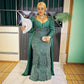 Plus Size Long Sleeve Sequined Evening Dress