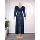 Plus Size Long Sleeve Sequined Evening Dress