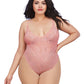 Plus Size Lace Teddy and Overskirt