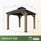 Premium Outdoor Cedar Wood Galvanized Steel Hardtop Gazebo (SAK23907)