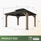 Premium Outdoor Cedar Wood Galvanized Steel Hardtop Gazebo (SAK23907)