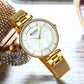 Women's Luxury Watches In Excellent Background And Zircon Designs Business Style Wristwatch Perfect Gift For Her