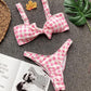 Solid Bikini Set Swimsuit Women Bikini Swimwear Female Halter Top Bathing Suit Swimming Wear Bikini High Cut Swimsuit High Waist Plus Size Summer Swimwear