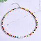 Seed Beads Love Choker Necklace Sets with Name Fashion Pearl Boho Vintage Streetwear