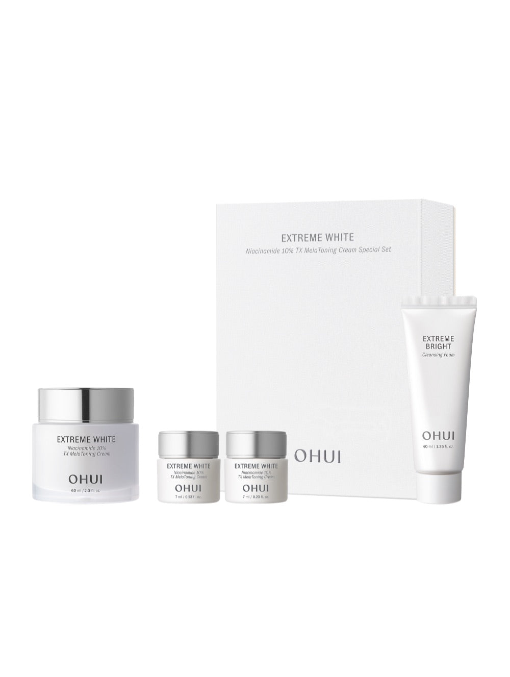 O HUI EXTREME WHITE Niacinamide 10% TX Mela Toning Cream Special Set