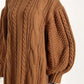 Women's Stand Collar Lantern Sleeve Sweater