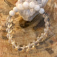 Rainbow Moonstone Crystal Quartz Stretch Gemstone Bracelet