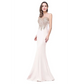 Red Mermaid Bride Toast Gown with Gold Beading