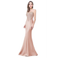 Red Mermaid Bride Toast Gown with Gold Beading