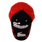 Texas Red & Black 3D Embroidered Baseball Cap, Hat