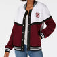 Say What? Juniors Letterman Snap Jacket,Size Large