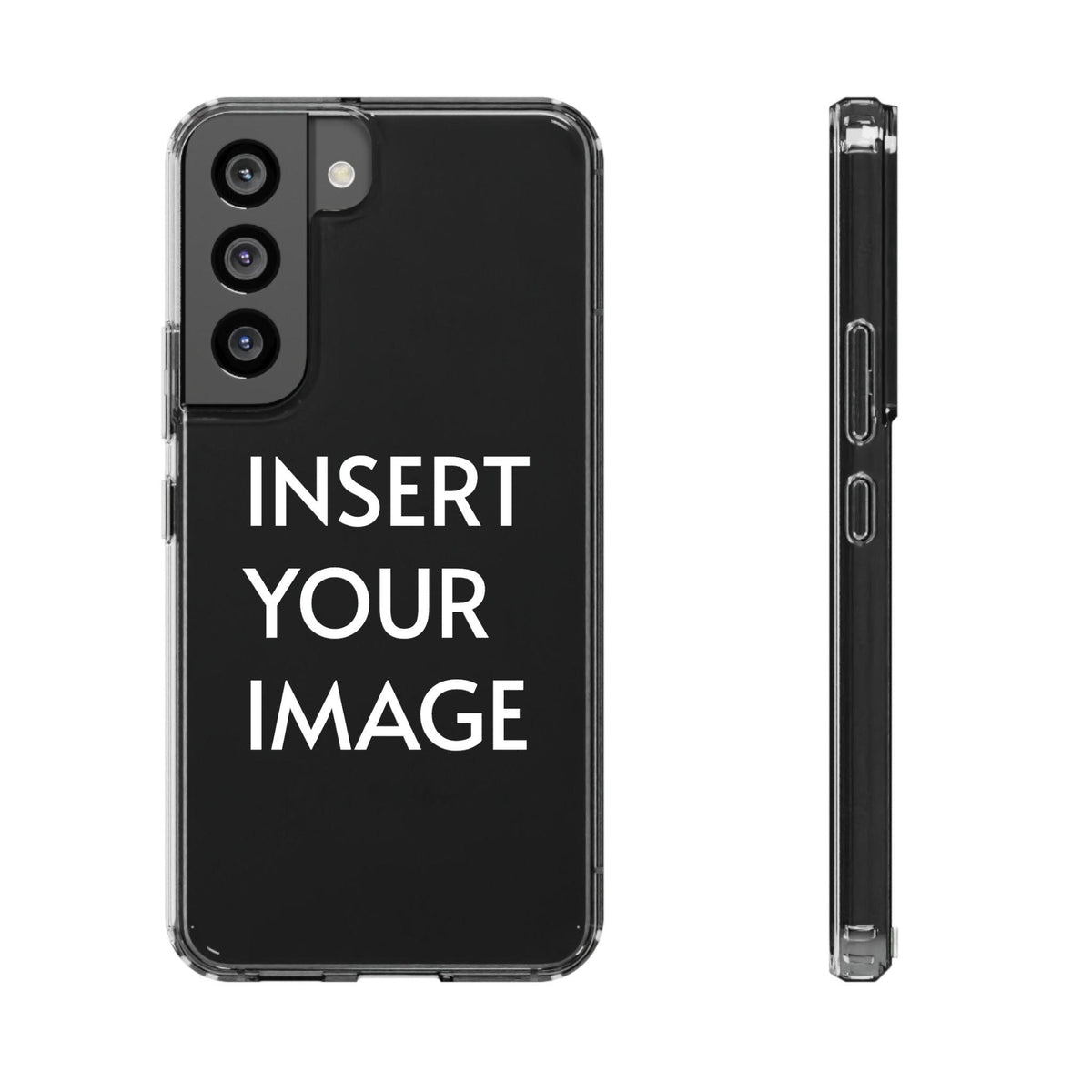 Custom Printed Clear Case for Samsung – Durable Polycarbonate & TPU Sides, Wireless Charging Compatible