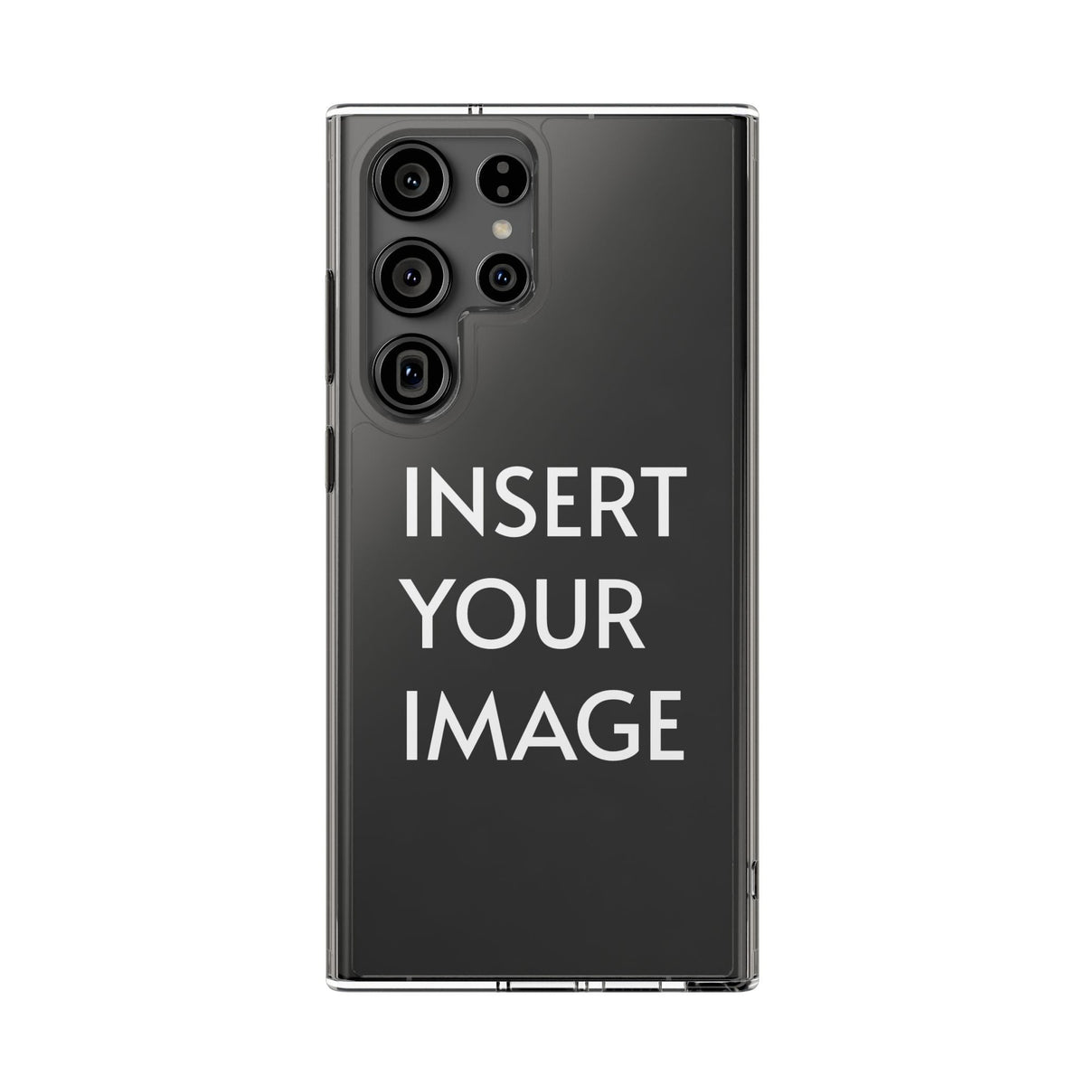 Custom Printed Clear Case for Samsung – Durable Polycarbonate & TPU Sides, Wireless Charging Compatible