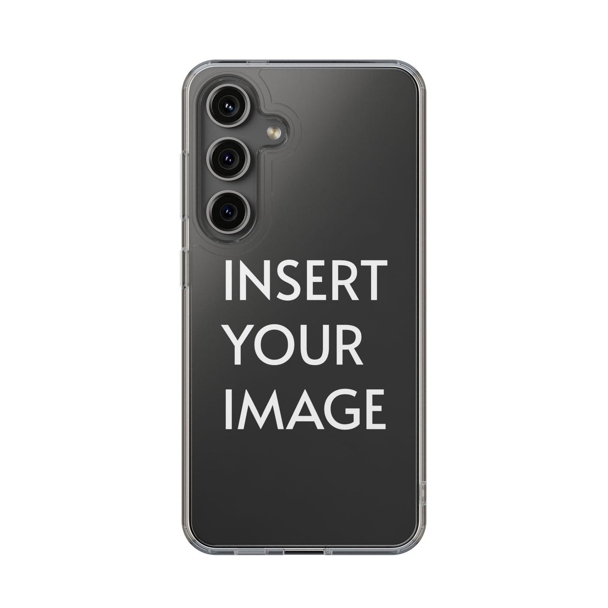 Custom Printed Clear Case for Samsung – Durable Polycarbonate & TPU Sides, Wireless Charging Compatible