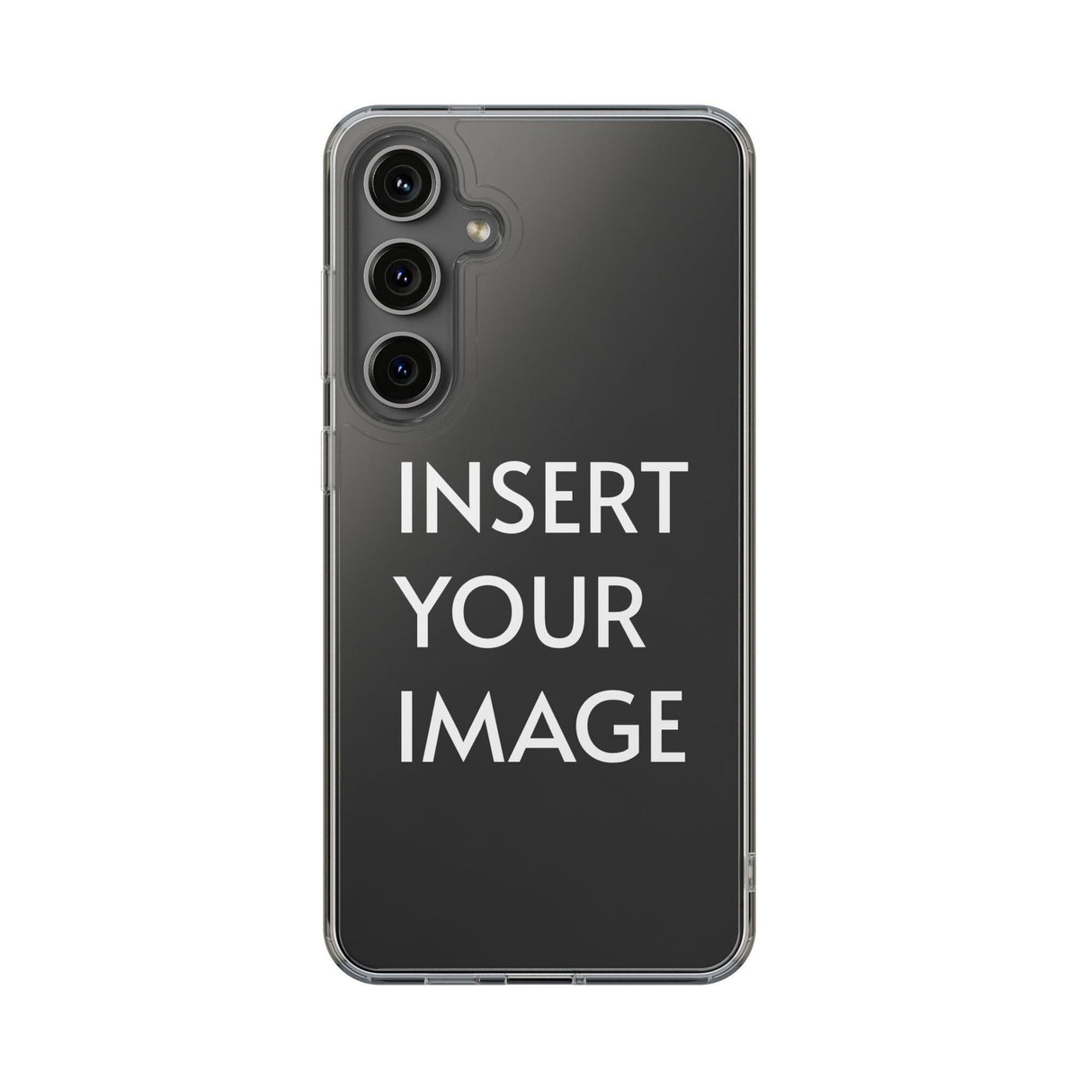 Custom Printed Clear Case for Samsung – Durable Polycarbonate & TPU Sides, Wireless Charging Compatible