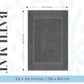 Luxury Bath Mat Floor Towel Set 22 x34 in 2 Pack Dark Gray Absorbent Cotton