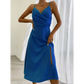 Satin Slit Sling Dress