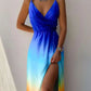 Satin Slit Sling Dress