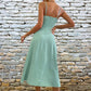 Satin Slit Sling Dress