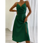 Satin Slit Sling Dress