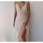 Satin Slit Sling Dress