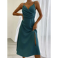Satin Slit Sling Dress