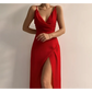 Satin Slit Sling Dress