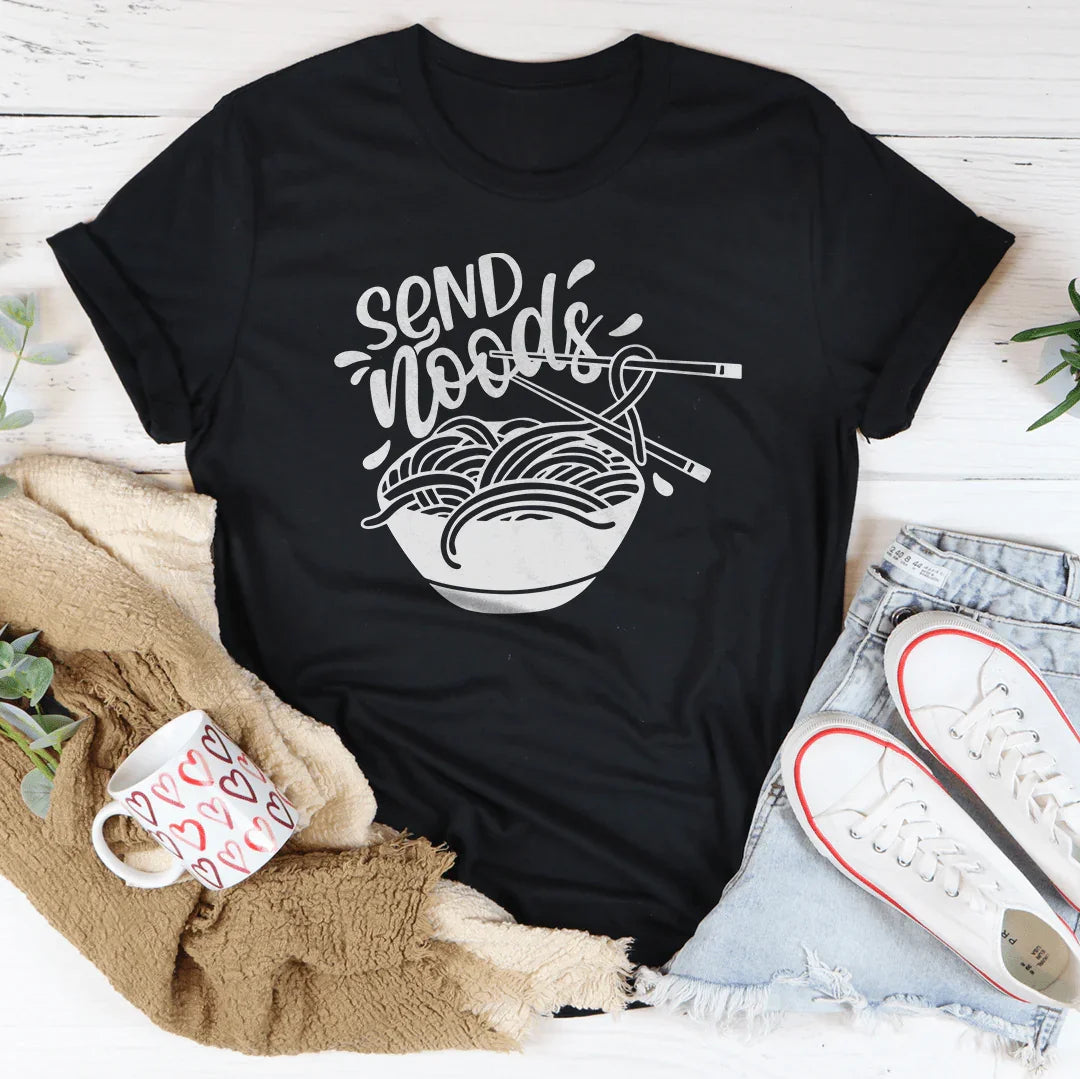 Ramen Foodie Humor Graphic Top – \"Send Noods\"