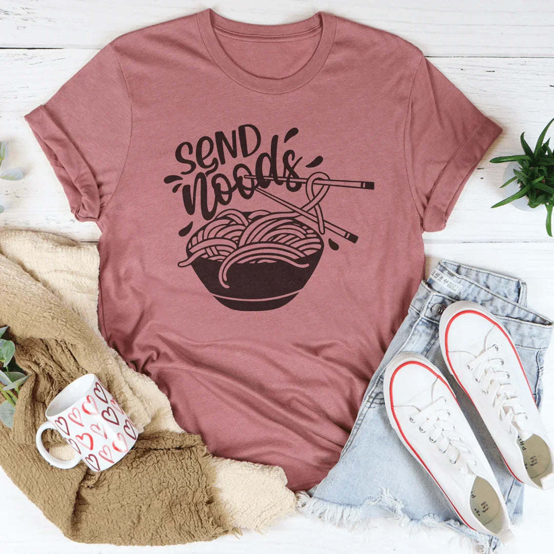 Ramen Foodie Humor Graphic Top – \"Send Noods\"
