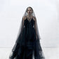 Sheer Bride Wedding Black Veil