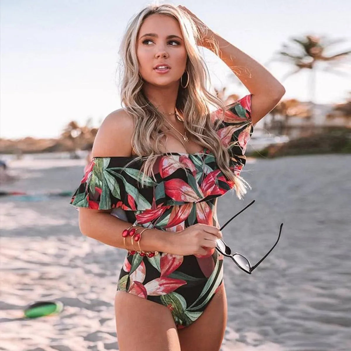 Sexy Off The Shoulder Swimsuit