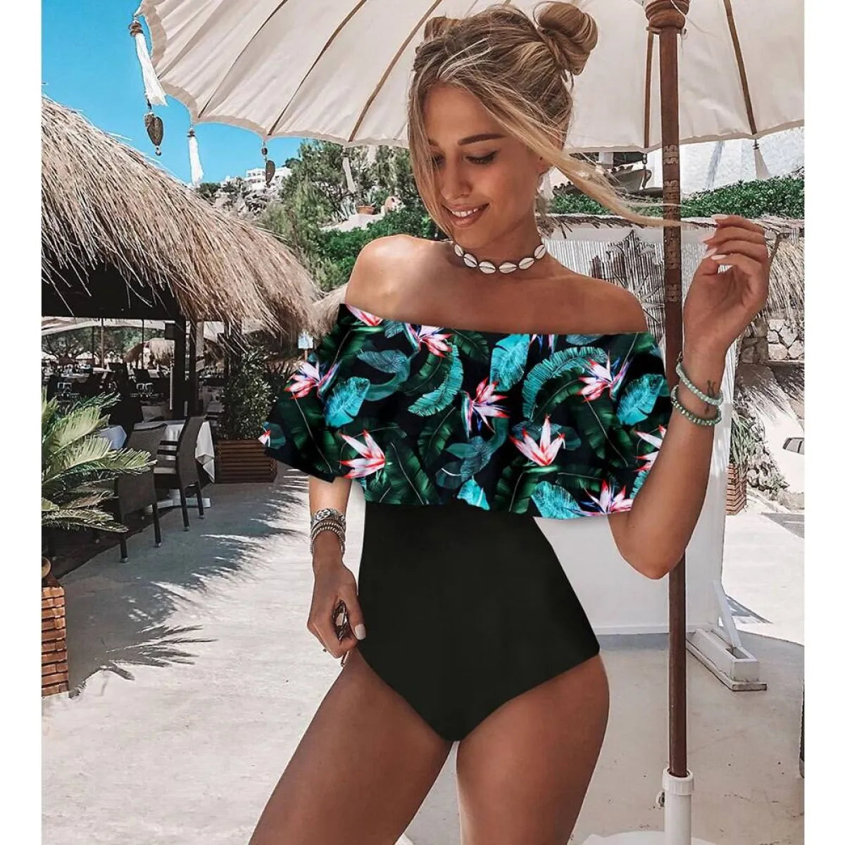 Sexy Off The Shoulder Swimsuit