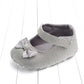 Silver Mesh Princess Shoes Bow for Babies