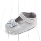 Silver Mesh Princess Shoes Bow for Babies
