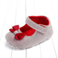 Silver Mesh Princess Shoes Bow for Babies