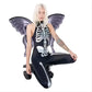 Silver Skull Halloween Butterfly Wings