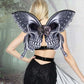 Silver Skull Halloween Butterfly Wings