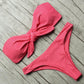 Solid Bikini Set Swimsuit Women Bikini Swimwear Female Halter Top Bathing Suit Swimming Wear Bikini High Cut Swimsuit High Waist Plus Size Summer Swimwear