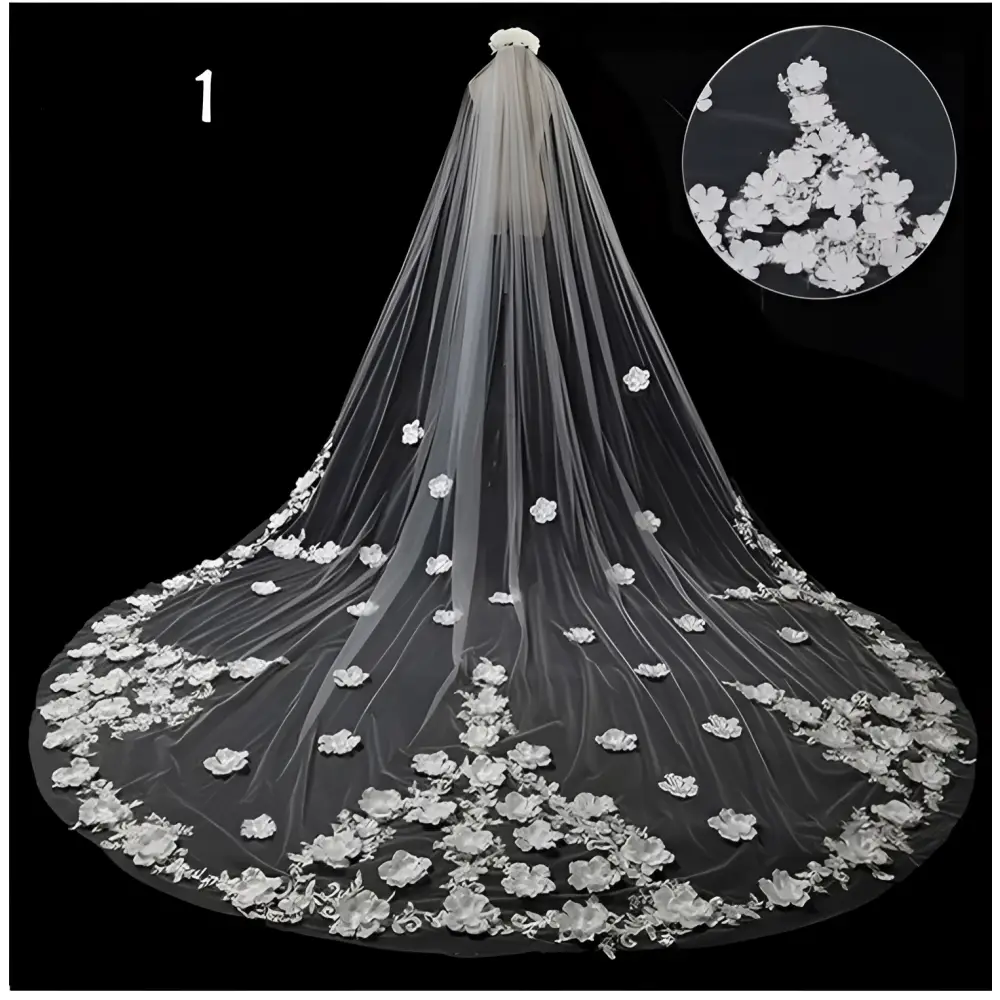 Sparkling Wide Style Bridal Veil