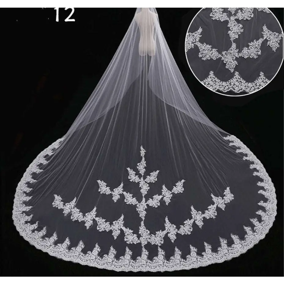 Sparkling Wide Style Bridal Veil