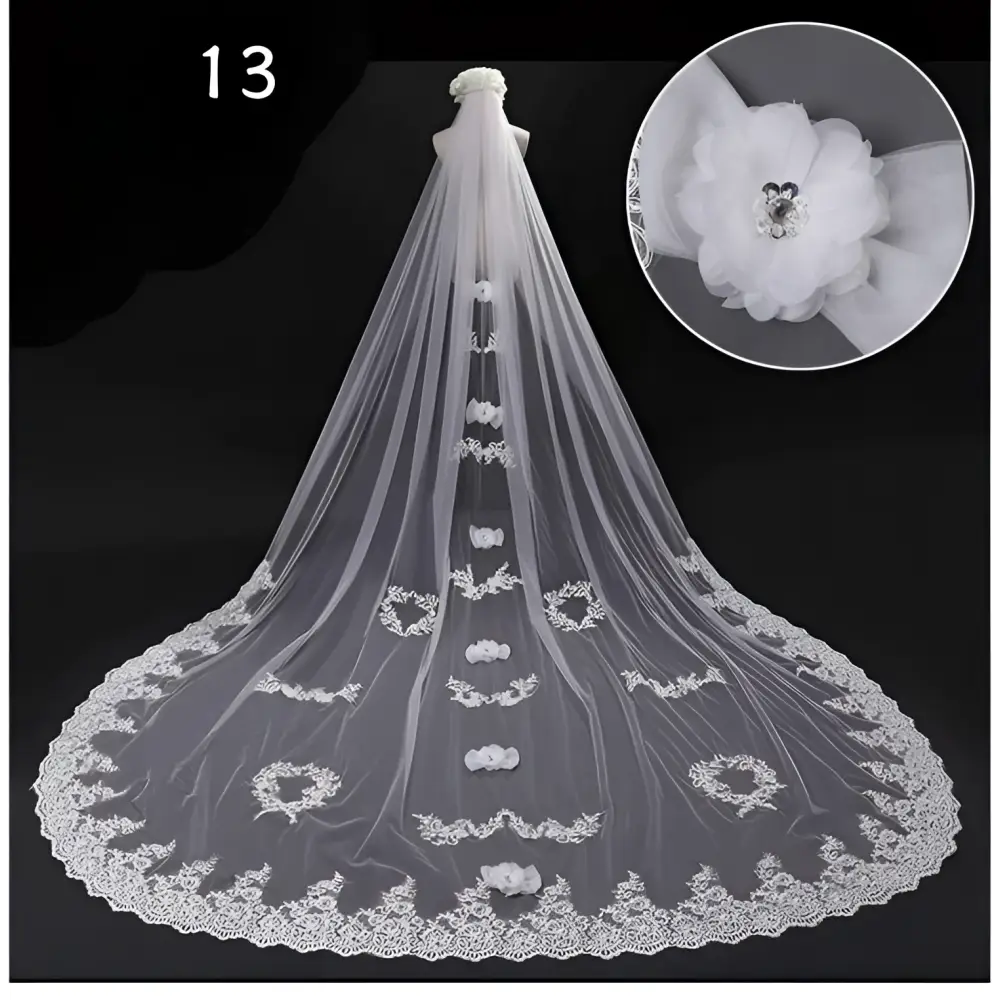 Sparkling Wide Style Bridal Veil